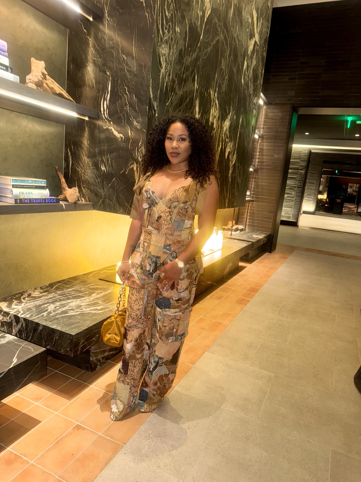 Natural curly hair in a lifestyle setting